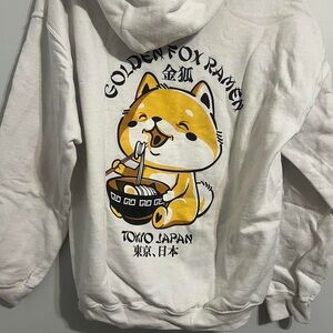 SCW Hoodie Blue Golden Fox Ramen
Tokyo Japan Graphic Pullover Sweatshirt Medium